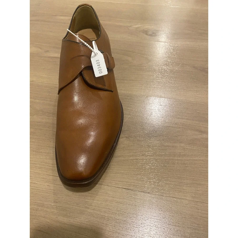 Johnston & Murphy McClain Monk‎ Strap Dress Shoes Brown Men's Size 12